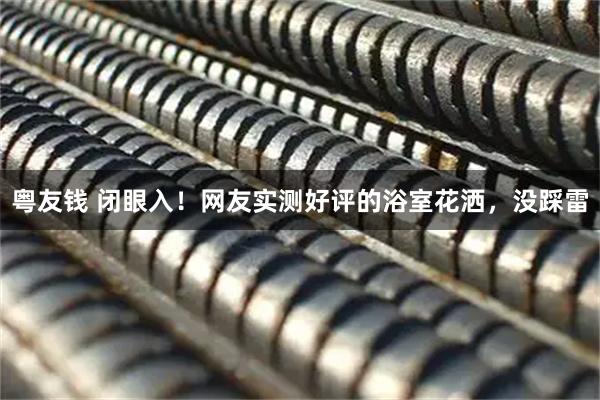 粤友钱 闭眼入！网友实测好评的浴室花洒，没踩雷